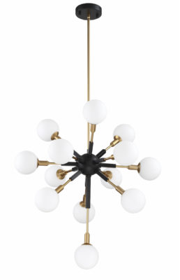 Luminaire moderne suspendu Kendal PF100-13L-BLK/BRS