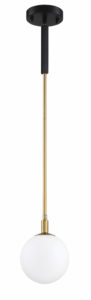 Luminaire moderne suspendu Kendal PF100-1L-BLK/BRS