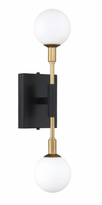 Luminaire moderne mural Kendal PF100-2LWL-BLK/BRS