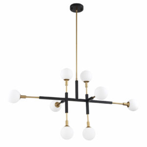 Luminaire moderne suspendu Kendal PF100-8L-BLK/BRS