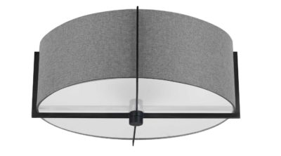Flush mount PRESTON Dainolite PST-153SF-MB-GRY