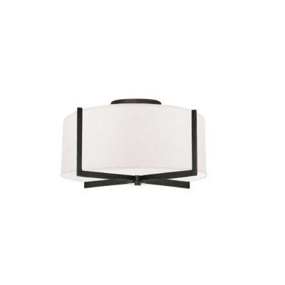Flush mount PRESTON Dainolite PST-153SF-MB-WH
