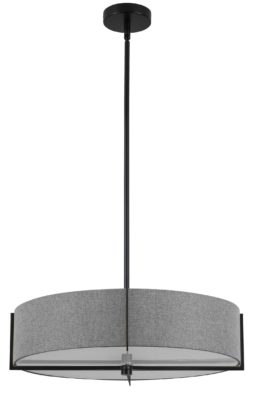 Luminaire suspendu PRESTON Dainolite PST-214P-MB-GRY+AT646:AV646