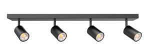 Projecteur quadruple sur rail TK398B-4-BK