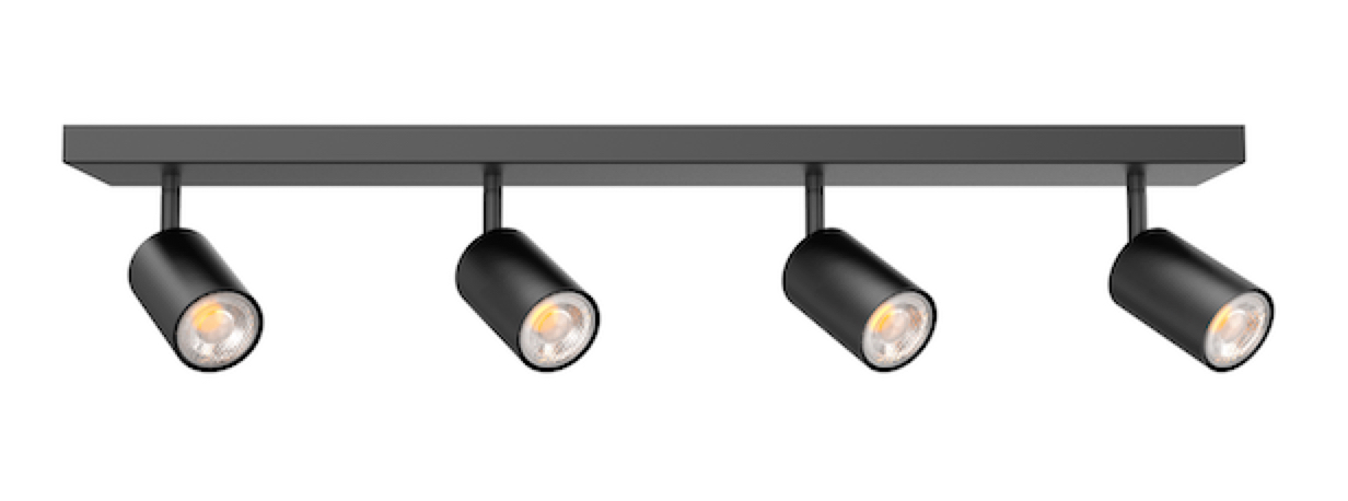 Projecteur quadruple sur rail TK398B-4-BK
