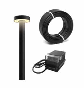Luminaire paysager extérieur LPP20-CC-BK + LCBL-50-16 + LTRP-60-BK